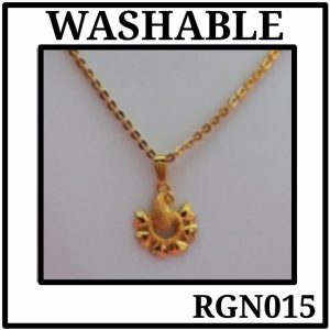Gold Plated Pendant With Chain (RGN015)