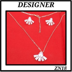 Designer Pendant with Chain and Earring (ZN18)